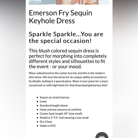 Stunning sequin Emerson fry dress size xs - Picture 2 of 14